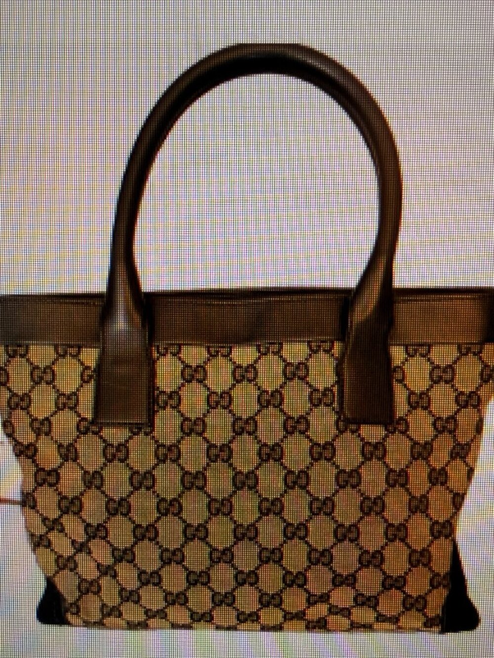 Vintage Gucci GG Canvas Mini Tote – Black Leather